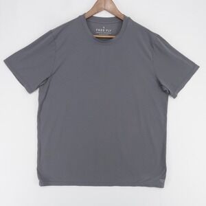 Free Fly Elevate T Shirt Mens L Gray Short Sleeve Crew Neck Lightweight
